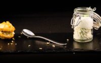 Baiser et mousse de fenouil
